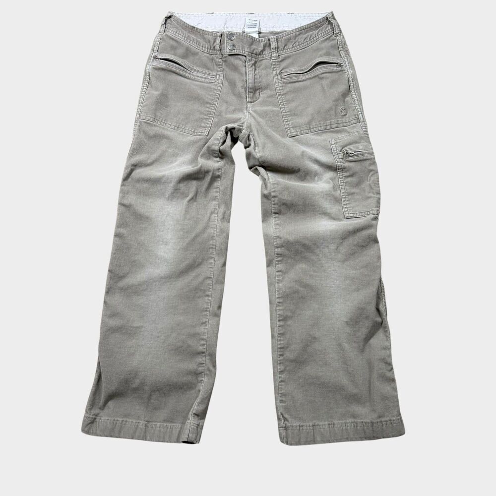 The North Face A5 Series Corduroy Cargo Pants Women’s 10 Gray Hiking Workwear - Picture 2 of 11